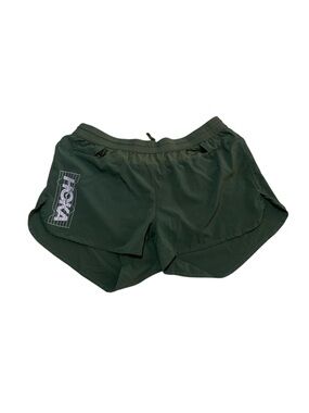 HOKA ONE ONE Women’s L Running Shorts Green Lined Athletic Trail Workout